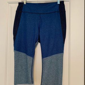 Outdoor Voices Blue Cropped Springs Leggings Size L